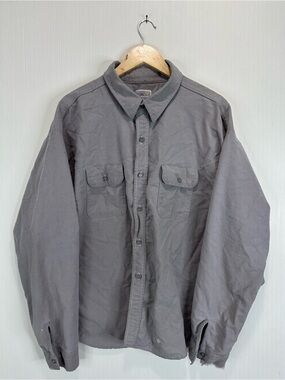 Five brothers Men's Gray Button-Up Overshirt Jacket